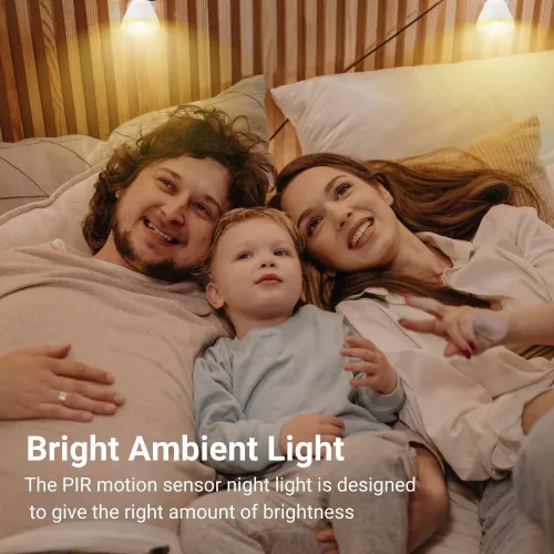 Miniatura 7 de Luz de sensor de noche brillante LED Sensor de movimiento y luz Toma de corriente alterna enchufable cuello flexible giratorio PIR lámpara