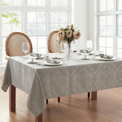 Miniatura 2 de Elrene Home Fashions Caiden Elegance - Servilleta, diseño de Damasco Plata