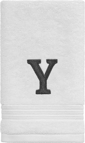 Miniatura 26 de Avanti Linens - Toalla de dedos, algodón suave y absorbente, decoración de baño bordada (colección de monogramas, inicial J)