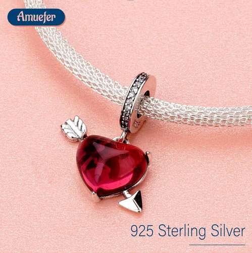 Miniatura 105 de Amufer S925 Charms for Women, compatible with Pandora Bracelets and Necklaces, Jewelry Gift