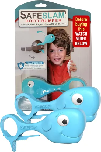 Miniatura 11 de Tope de puerta a prueba de bebés, protectores de pellizco de puerta que protegen los dedos de los niños y las colas de PET. Protectores de dedos