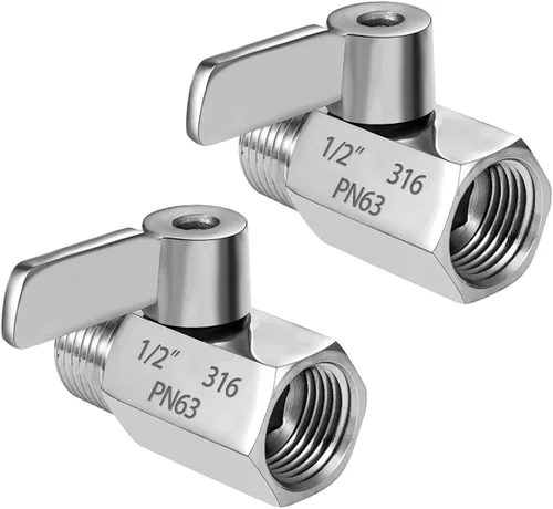 Miniatura 8 de Válvula de bola de acero inoxidable 316 mini válvula de cierre 1 "NPT macho hembra rosca conector de montaje de tubería para agua gas aceite