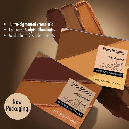 Miniatura 2 de Black Radiance True Complexion Crème Contour Paleta, define, esculpe y resalta: ligero a medio Ligero a mediano.