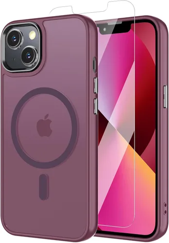Miniatura 122 de Funda para iPhone 11 con protector de pantalla, compatible con MagSafe, ultra delgada, translúcida, mate, a prueba de golpes, color negro