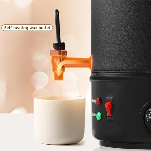 Miniatura 3 de OFFNOVA Derretidor de cera para hacer velas, olla de fusión eléctrica grande de cera de 10L con boquilla de núcleo de calefacción y pantalla