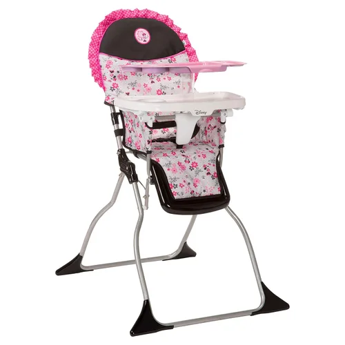 Miniatura 2 de Disney Baby Minnie Mouse - Trona plegable para bebé, silla alta plegable simple con bandeja de 3 posiciones, Garden Delight