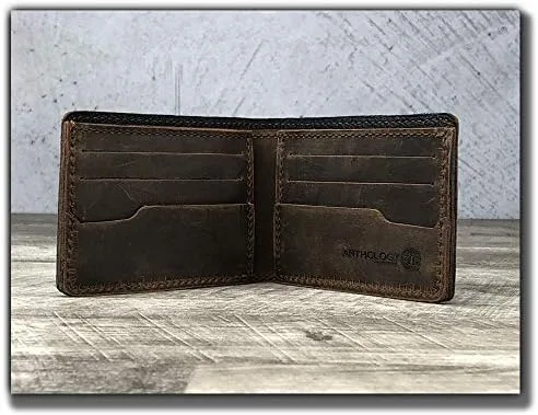 Miniatura 6 de Anthology Gear Handmade Full Grain Minimalist Leather Wallet For Men (Whiskey Brown)