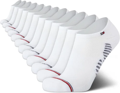 Miniatura 22 de Tommy Hilfiger Calcetines de corte bajo para hombre, paquete de 12 calcetines deportivos para correr que absorben la humedad para hombre