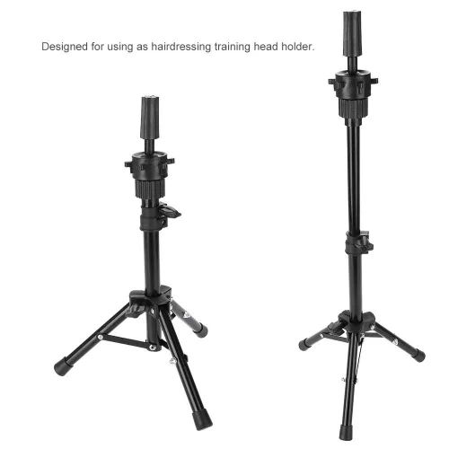 Miniatura 4 de Soporte para cabeza de maniquí, soporte de trípode, ajustable, profesional, de plástico, para peluca, sombrero, soporte para cabello para cabeza