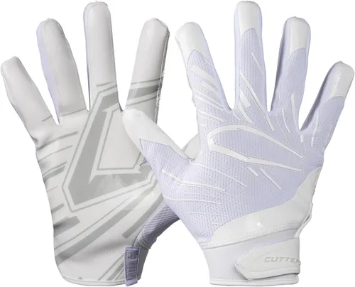 Miniatura 16 de Guantes de fútbol Cutters - Guantes de receptor de fútbol para el día del partido con agarre de silicona de alta adherencia, soporte y protección