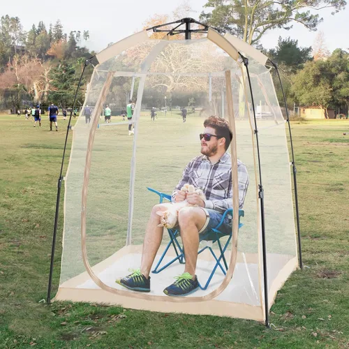 Miniatura 12 de All Weather Proof Pod Sports Tent,Outdoor Weather Tent Sports Pod Pop Up Shelter with Sealed Floor,Clear Tent for Sport Event,Camping,Fishing 8