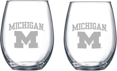 Miniatura 8 de RFSJ Juego de 2 copas de vino o bebidas con logotipo de Satin Frost (Harvard)