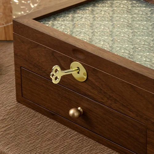 Miniatura 5 de T Tulead Mini cerraduras de caja de madera con cerradura de caja de joyería, cerradura de ojo de cerradura dorada, cerraduras para muebles, juego