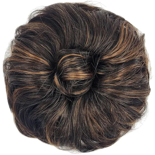 Miniatura 30 de HAIR COUTURE Avanti Moño desordenado - Pieza de extensión sintética instantánea, con pelo rizado ondulado postizo para mujeres