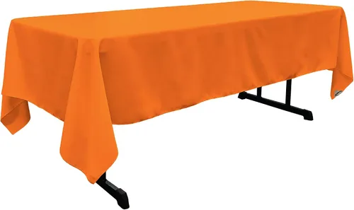 Miniatura 72 de LA Linen Mantel rectangular lavable de popelín de poliéster, resistente a las manchas y a las arrugas, cubierta de mesa 60x84, mantel de tela