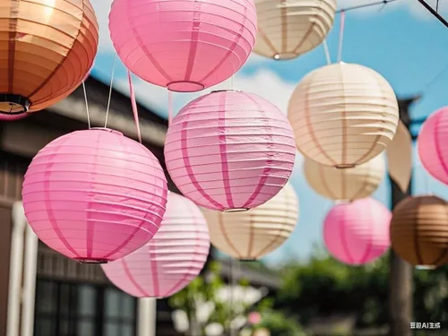 Miniatura 18 de Linternas de papel decorativas verdes y naranjas, 15 piezas, para colgar en fiestas de despedida de soltera, boda, cumpleaños, baby shower