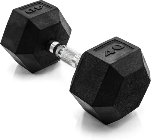 CAP Barbell Peso de la mancuerna hexagonal recubierta, individual, 10-120 libras, múltiples opciones
