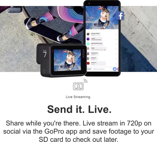 Miniatura 5 de GoPro HERO7 Black - Embalaje de comercio electrónico - Cámara de acción digital impermeable con pantalla táctil 4K HD Video 12MP Fotos Negro