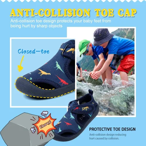 Miniatura 3 de STQ - Zapatos acuáticos para niños y niñas, de secado rápido, sin cordones, sandalias para la playa, para nadar, para la alberca, para bebés y niños