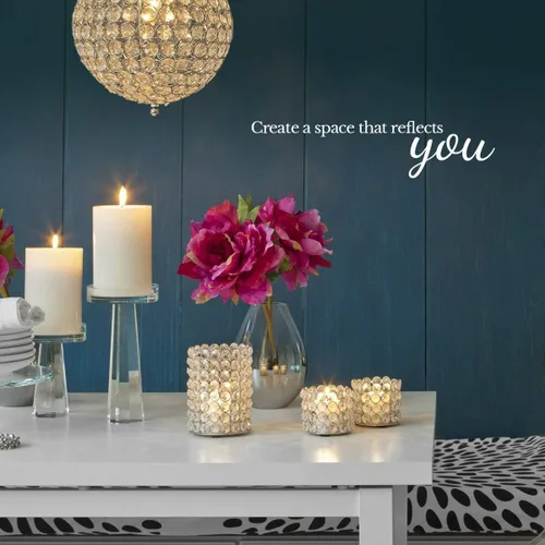 Miniatura 3 de Serene Spaces Living Moderno jarrón cilíndrico de cristal negro, juego de 3 jarrones pequeños, medianos y grandes, diseño moderno inteligente