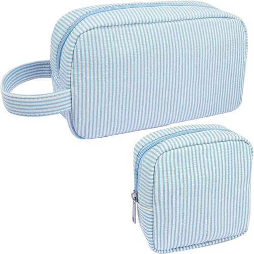 2 mini bolsas de maquillaje, pequeñas bolsas de maquillaje para bolso, bolsa de cosméticos con bolsillos deslizantes, pequeña bolsa de aseo de viaje