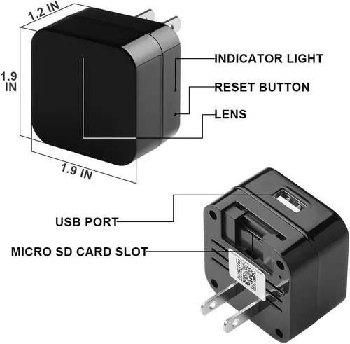 Miniatura 2 de Smart Indoor Baby / Pet Monitoring Cam con cargador, detección de movimiento de visión nocturna, aplicación del teléfono