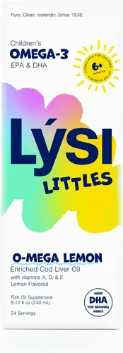 Miniatura 6 de LYSI Littles Aceite de Hígado de Bacalao Enriquecido Sabor a Limón - Omega-3 Puro y Natural para Bebés y Niños con Vitamina D, Islandés, Certificado