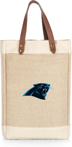 Miniatura 27 de PICNIC TIME NFL Pinot - Jute 2 Bottle Insulated Wine Bag - Wine Tote Bag - Wine Gift Bag, (Beige)