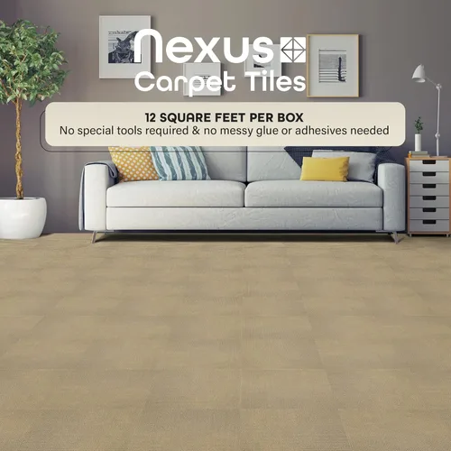 Miniatura 4 de Tapete autoadhesivo para enmoquetado Nexus de 12 x 12 pulgadas, color borgoña, de Achim Home Furnishings, NXCRPTTN12 Canela