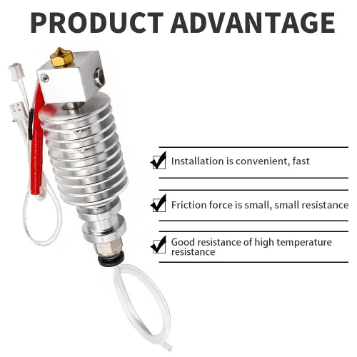 Miniatura 2 de [Paquete de 2 unidades] Extrusora 3D Hotend compatible con ANYCUBIC Chiron Extrusora Head 24V V5 con 10 boquillas V6 de latón de 0.016 in