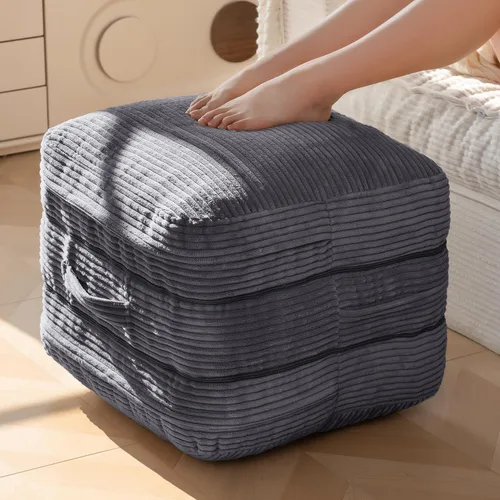 HIGOGOGO Puf otomano de relleno cuadrado moderno relleno de espuma pufs de 20 x 18 pulgadas, otomanos modulares separados en cojines de suelo para