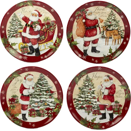 Miniatura 4 de Certified International 89127 Holiday Wishes - Juego de vajilla de 16 piezas, tamaño único, multicolor