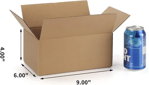 Miniatura 2 de CRUGLA Cajas de envío de 9 x 6 x 4 para pequeñas empresas, caja de embalaje de cartón corrugado, 25 paquetes
