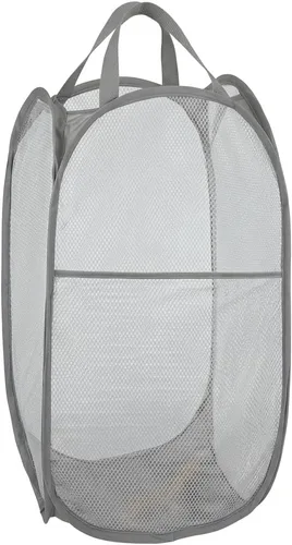 Miniatura 12 de Cesta de malla para lavandería, cesta de lavandería plegable, para dormitorio, dormitorio, apartamento, azul rey Azul real