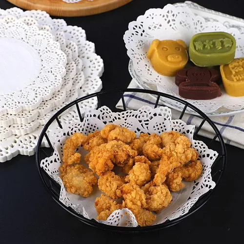 Miniatura 5 de 250 piezas de encaje de papel, varios tamaños, decoración moderna de grado alimenticio a granel, añade elegancia a manualidades, café, pasteles