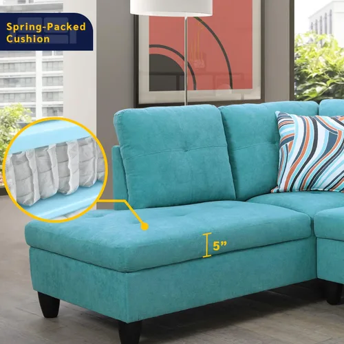 Miniatura 4 de Star Home Living Sofá seccional Sherbe 97'' 2 piezas en forma de L