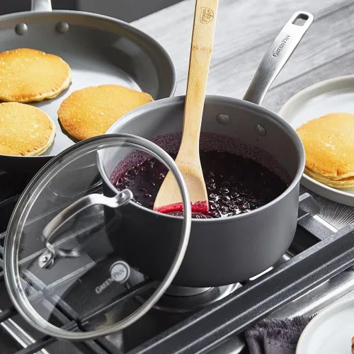 Miniatura 5 de GreenPan Chatham Cerámica Saludable Antiadherente Dura Anodizada, Cacerola de 3QT con Tapa, Libre de PFAS, Apta para Lavavajillas, Apta para Horno