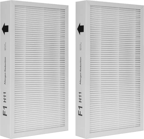 Filtro F1 para reducción de alérgenos, filtro de repuesto compatible con purificador de aire Filtrete C01 T02 FAP-C01-F1 y FAP-T02-F1, paquete de 2