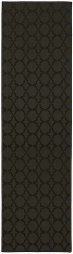 Miniatura 265 de Garland Rug Sparta - Alfombra antideslizante de polipropileno de 2 pies x 12 pies, color negro, ideal para salas de estar y pasillos, elegante