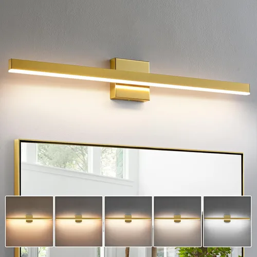 Miniatura 16 de KAISITE Luz de Baño Moderna Negra - Lámpara de Tocador LED Regulable de 5CCT de 24 Pulgadas para Espejo