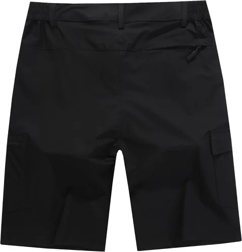 Miniatura 2 de Pantalones cortos de senderismo para hombre, de secado rápido, elásticos, ligeros, 5 bolsillos, para campamento, ciclismo, pesca, trabajo