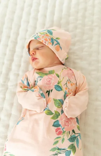 Miniatura 7 de Baby Be Mine Conjunto de mamá y bebé vestido de hospital de maternidad a juego para trabajo y parto Gownie para maternidad bolsa de hospital