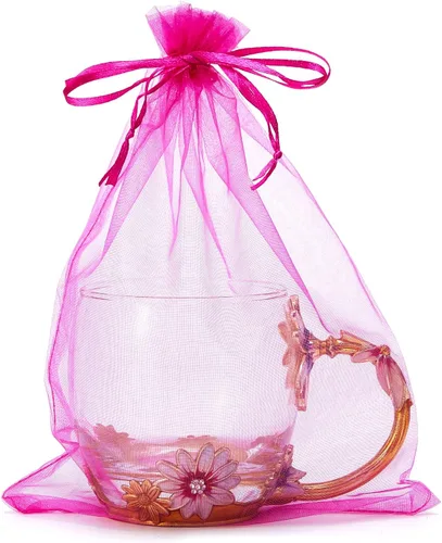 Miniatura 13 de 50 bolsas de organza de 6 x 9 pulgadas, bolsa de regalo de fiesta de boda con cordón