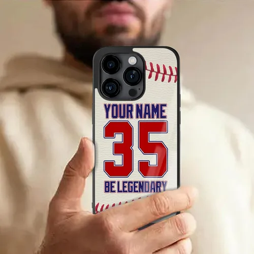 Miniatura 3 de Fundas de teléfono personalizadas con diseño de líneas rojas de béisbol para iPhone 11 12 13 14 15 16 17 Pro Max Plus Mini X Xs Xr 6 7 8 SE