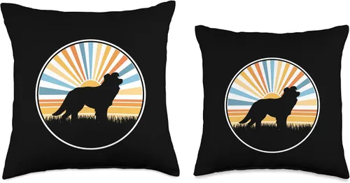 Miniatura 3 de Border Collie - Dog Mom Dog Dad Retro Sunset Pet Throw Pillow