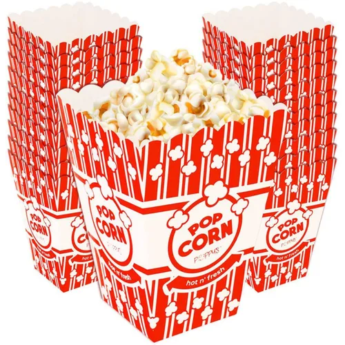 Poppy's Cajas grandes para palomitas de maíz, paquete de 20 cubos de palomitas de maíz de grado concesión de 46 onzas, accesorios para máquinas de