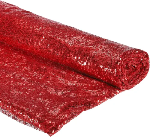 Miniatura 11 de PATIKIL Tela de lentejuelas negra, 4 yardas de longitud 4.9 pies de ancho, tela de malla con lentejuelas con purpurina completa para coser