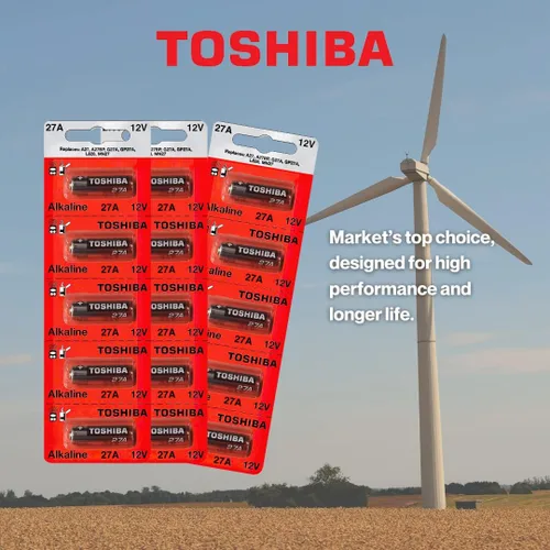 Miniatura 2 de TOSHIBA Batería alcalina 27A GP27A MN27 A27BP de 12 voltios (2 baterías)