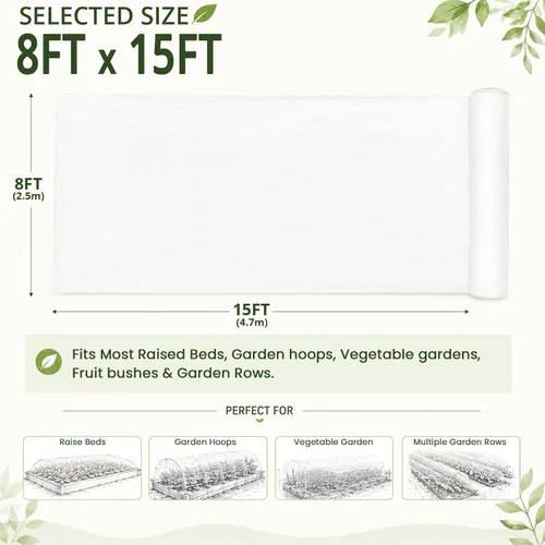Miniatura 2 de Red con barandilla contra mosquitos, insectos y pájaros, malla para jardín protege plantas, frutas y flores, 15 pies