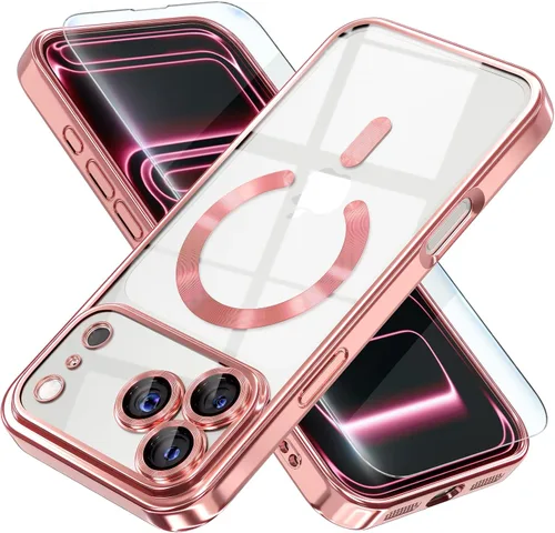 Miniatura 63 de Misea Funda magnética para iPhone 14 compatible con MagSafe [nunca amarillenta] [protección contra caídas de grado militar] protector completo